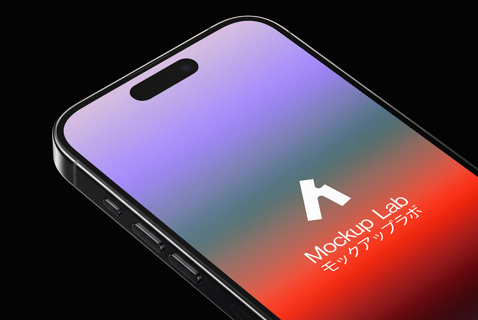 Front view of the iPhone 23ML mockup with a clean, minimalist background.